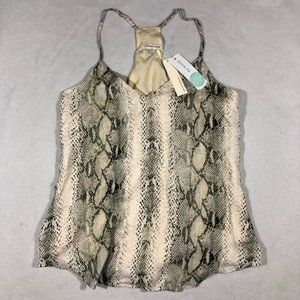 NEW Stitch Fix Lavender Brown Womens Small Madora Cami Tank Top Snakeskin NWT